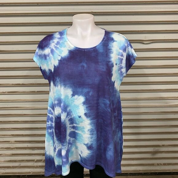 Chico’s tye dye top size 1 ( sm ) - Picture 3 of 8